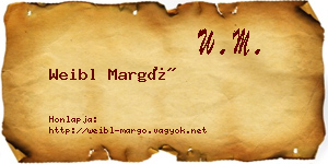 Weibl Margó névjegykártya